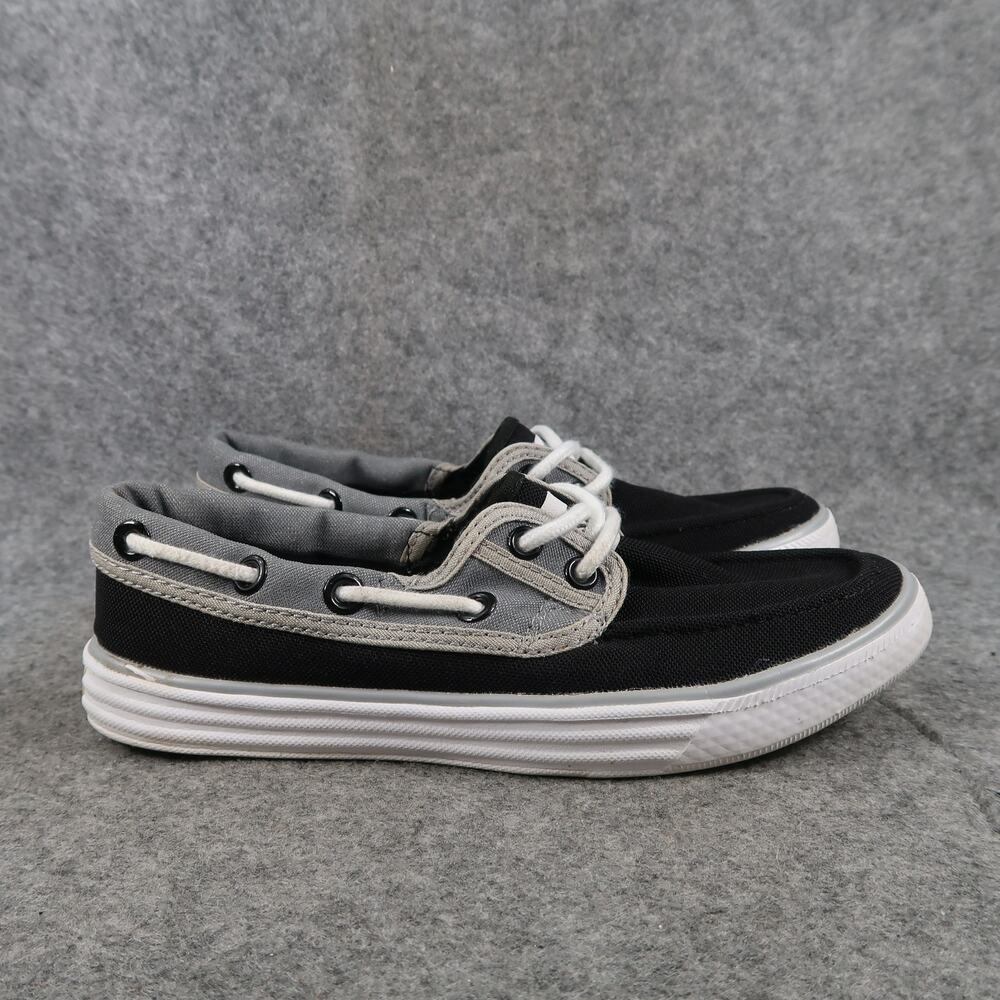 Converse Shoes Womens 6 Boat Sneakers 2 Eye Casual Lightweight Moc Black Gray